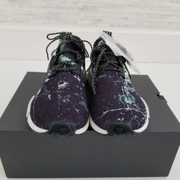New ADIDAS NMD R1 PK Mint Marble Sneakers - Picture 3 of 6